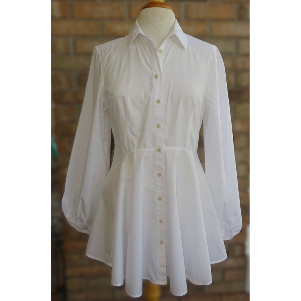 Free People White Fit Flare Tunic Shirt Dress XS Boho Cottagecore Romantic